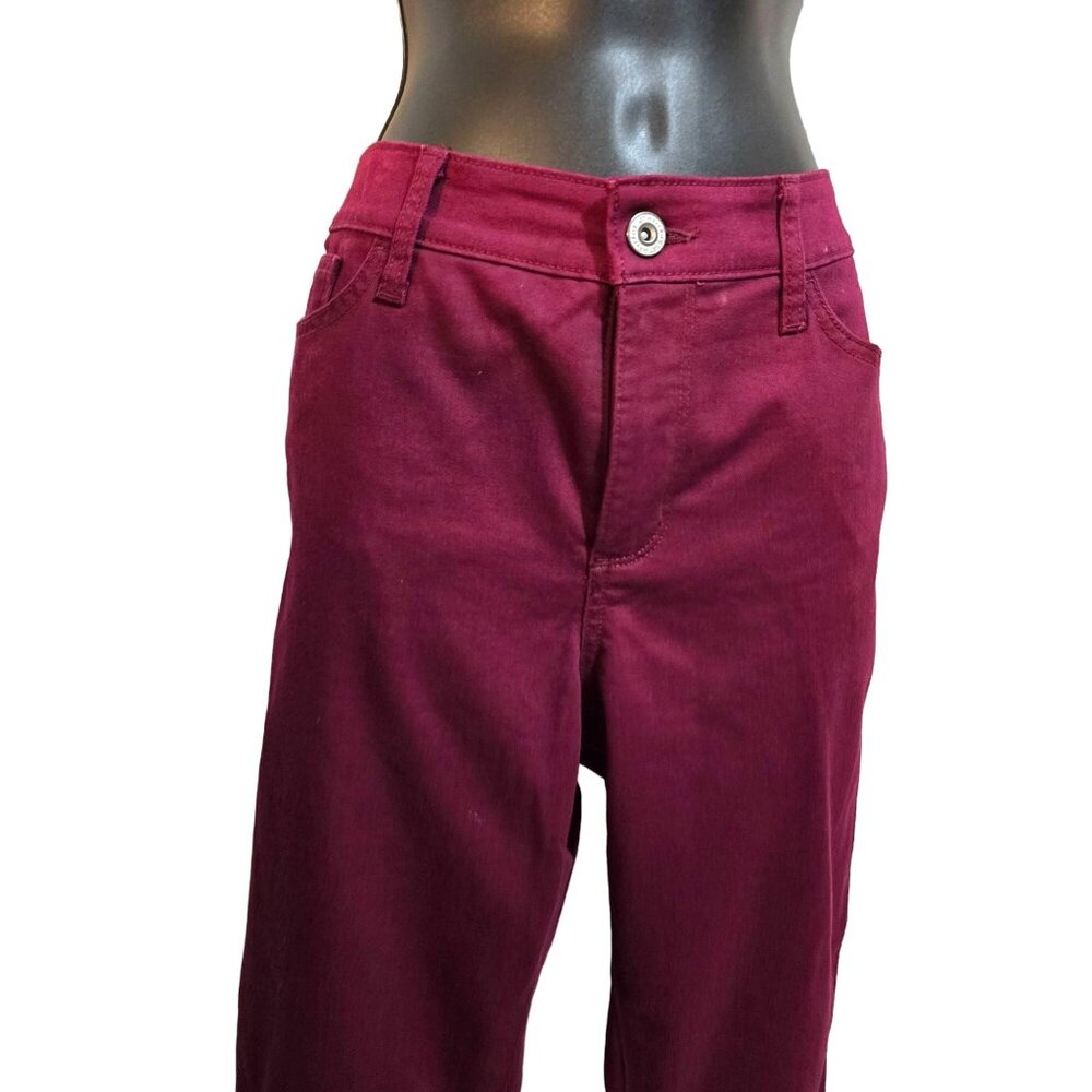 Vintage‎ St. Johns Bay Skinny Leg Burgundy Jeans - Size 8